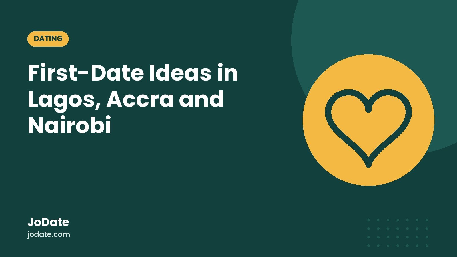 First-Date Ideas in Lagos, Accra and Nairobi
