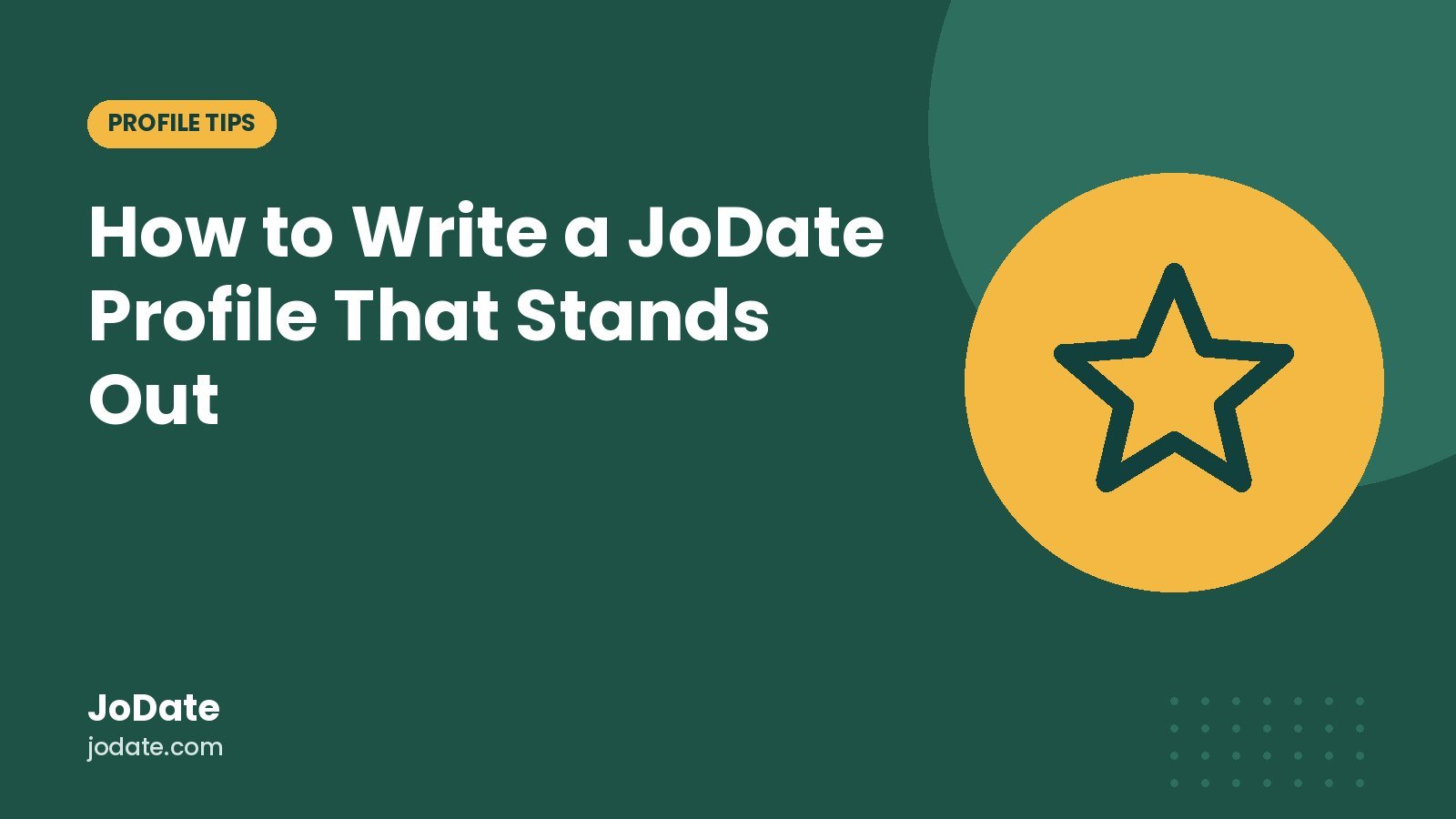 How to Write a JoDate Profile That Stands Out